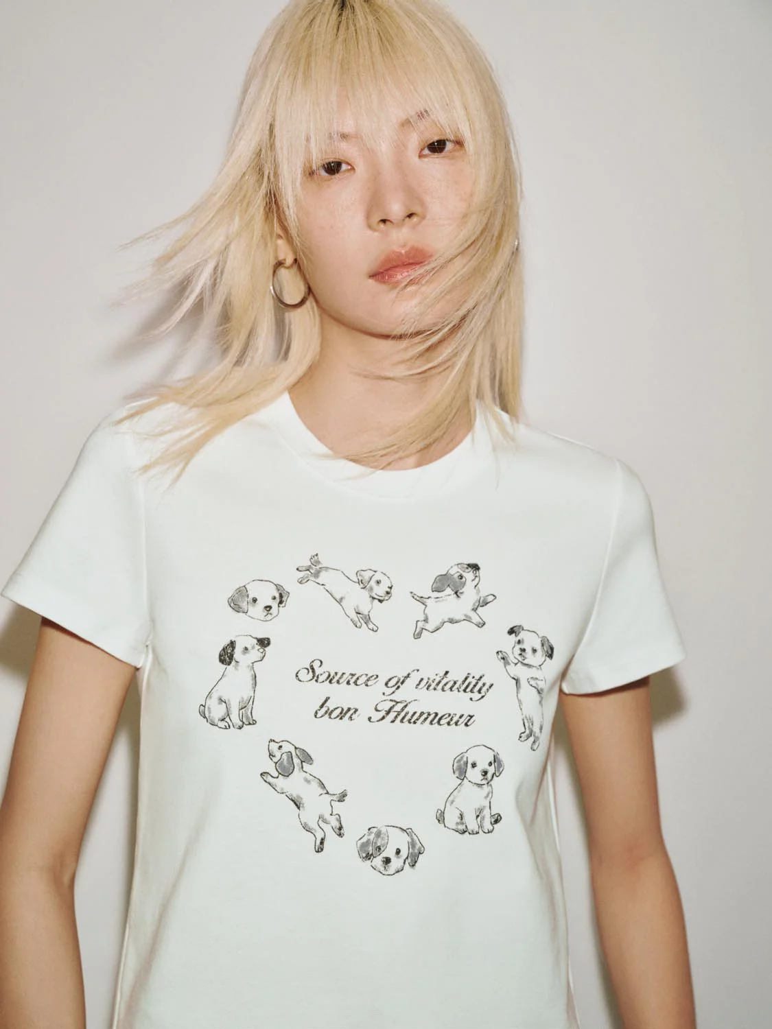 Crew Neck Cropped Printed T-Shirts - Image 3