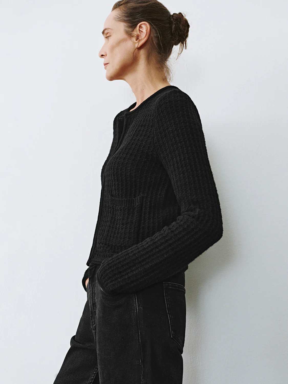 Crew Neck Knitted Cardigan - Image 9