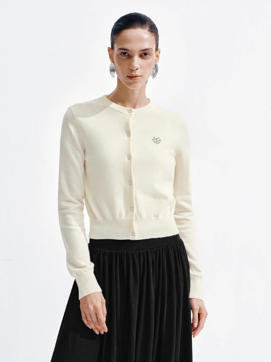 Crew Neck Knitted Cardigans - Image 33