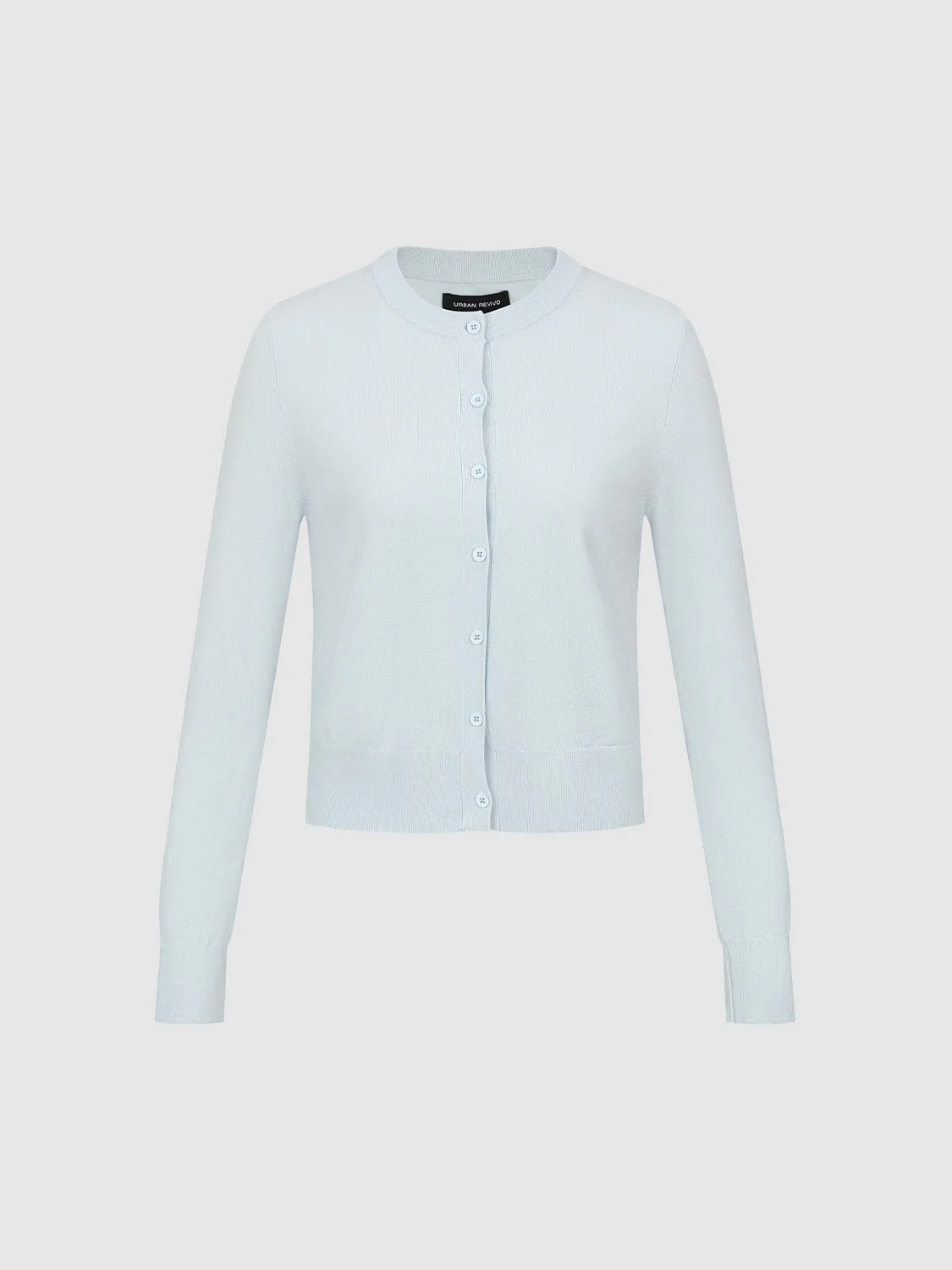 Crew Neck Knitted Cardigans - Image 12