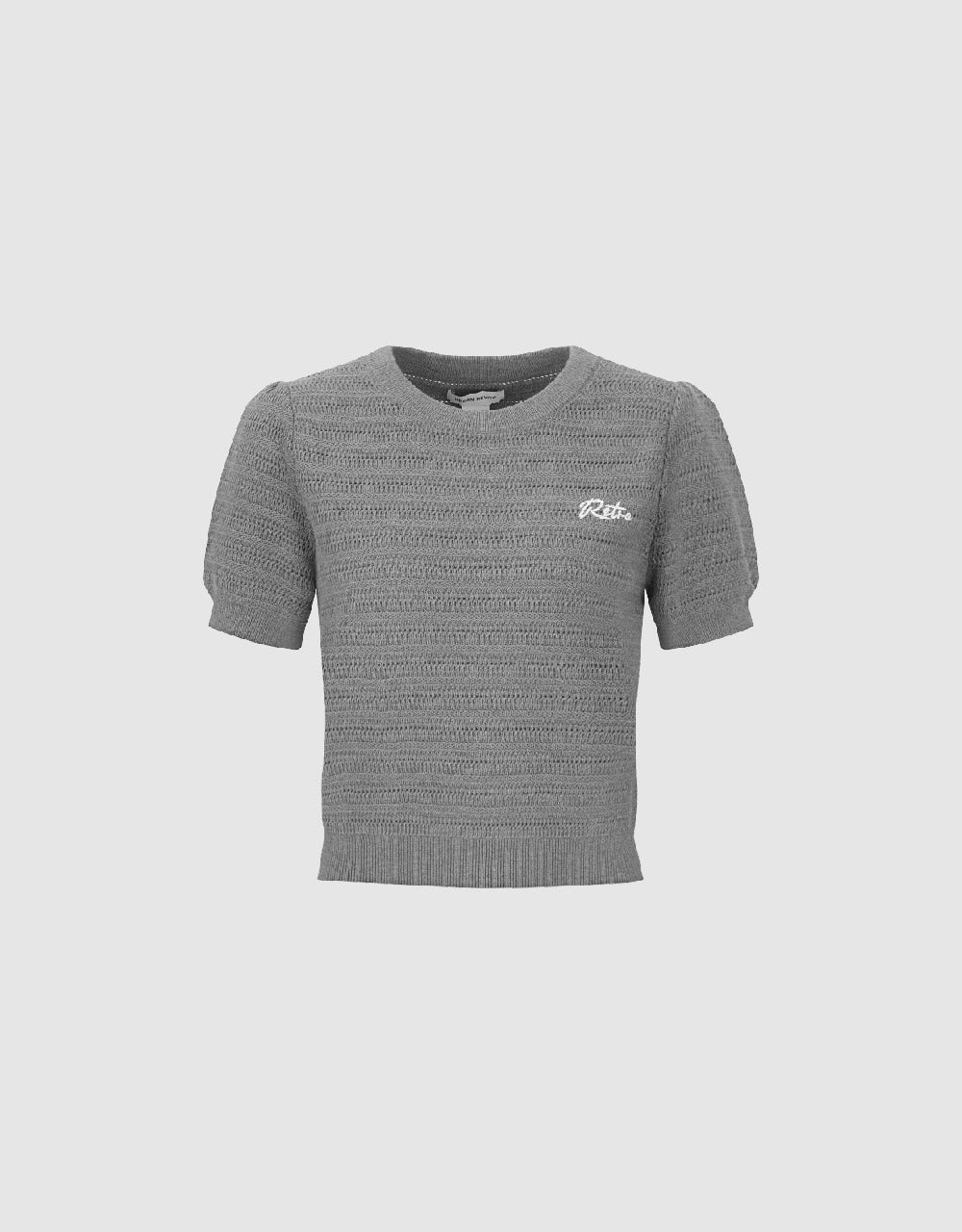 Crew Neck Knitted T-Shirt - Image 2
