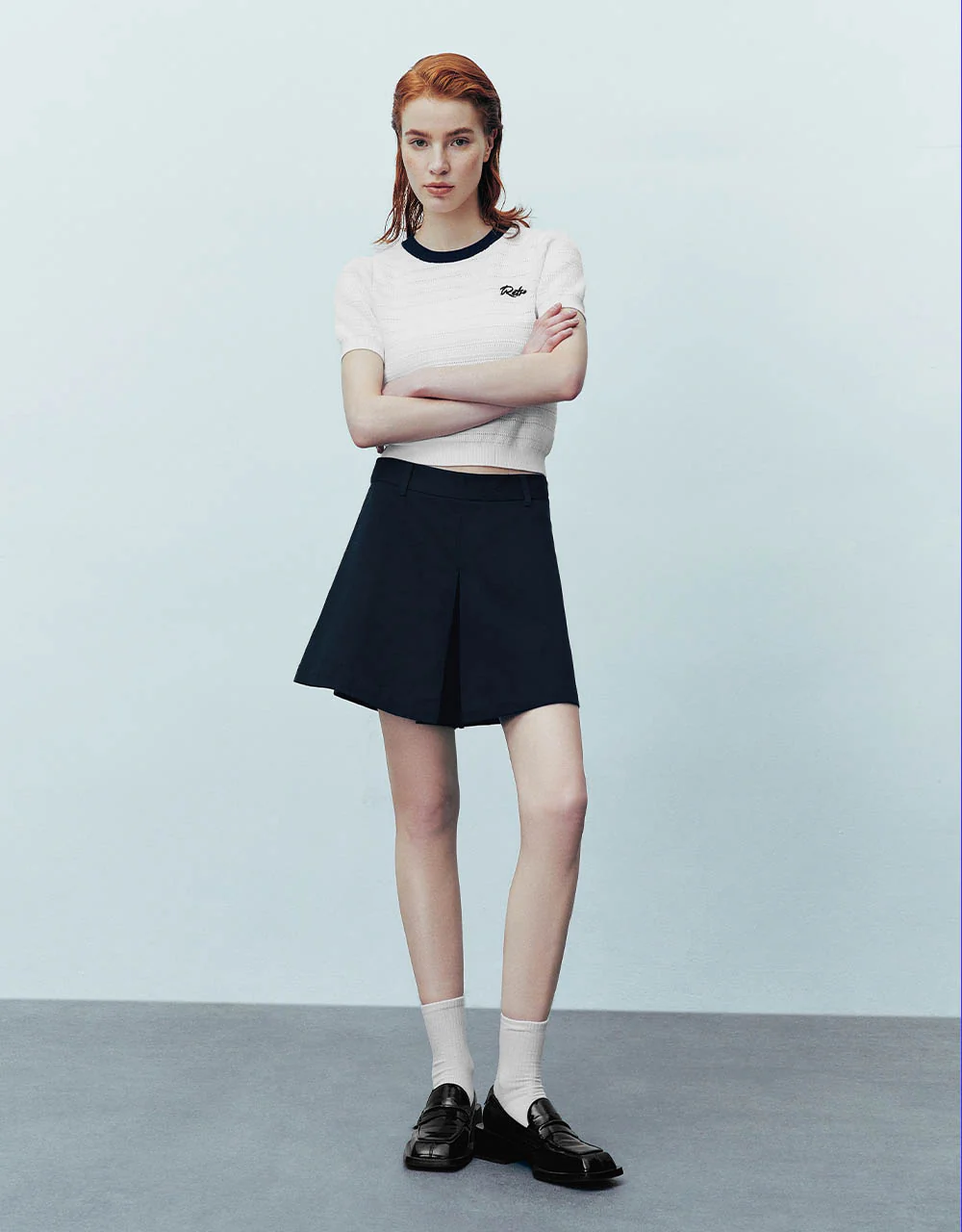 Crew Neck Knitted T-Shirt - Image 24