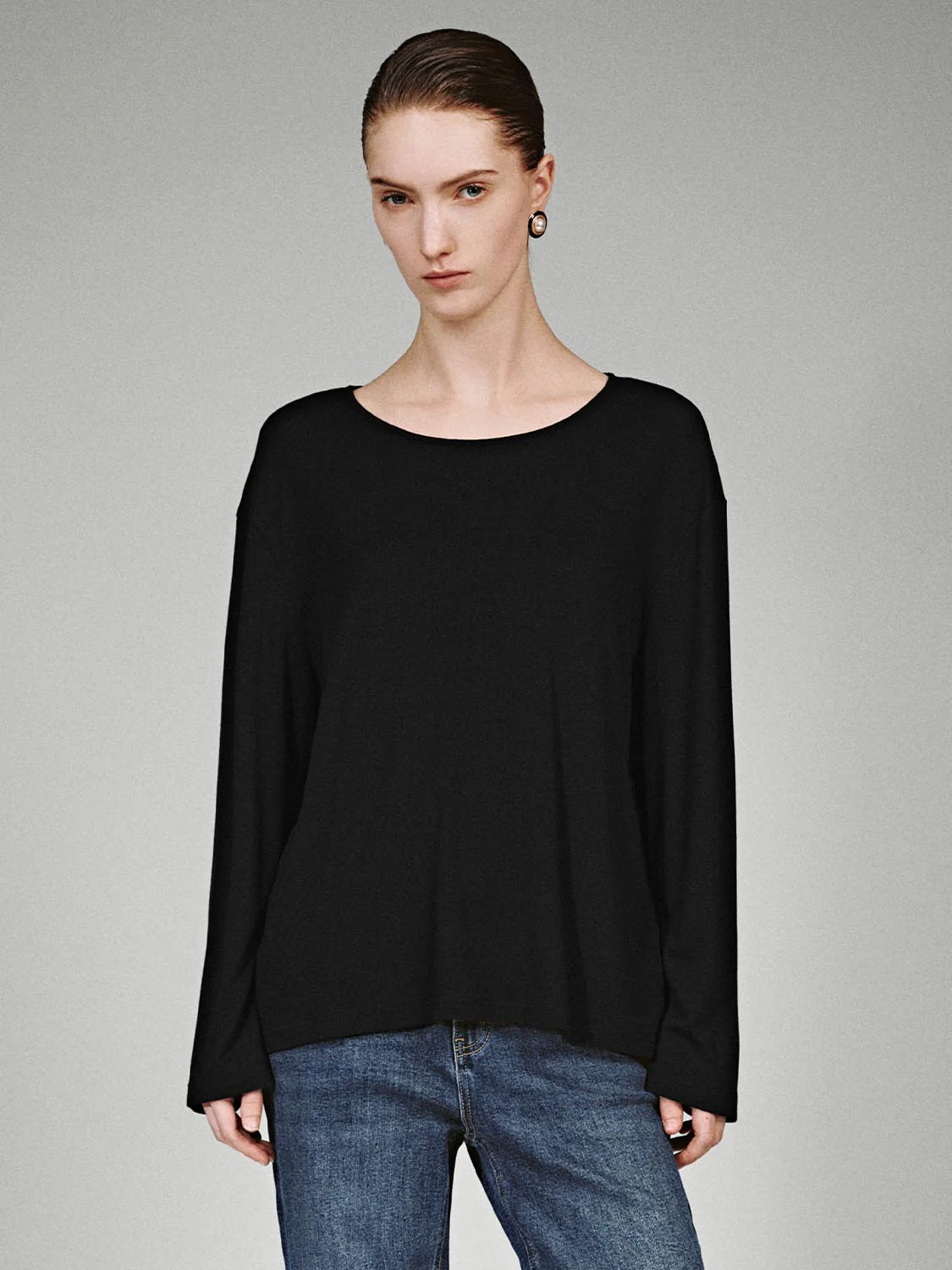 Crew Neck Long Sleeve T-Shirts - Image 26