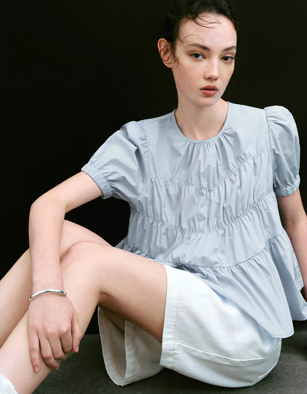 Crew Neck Loose Blouse - Image 19
