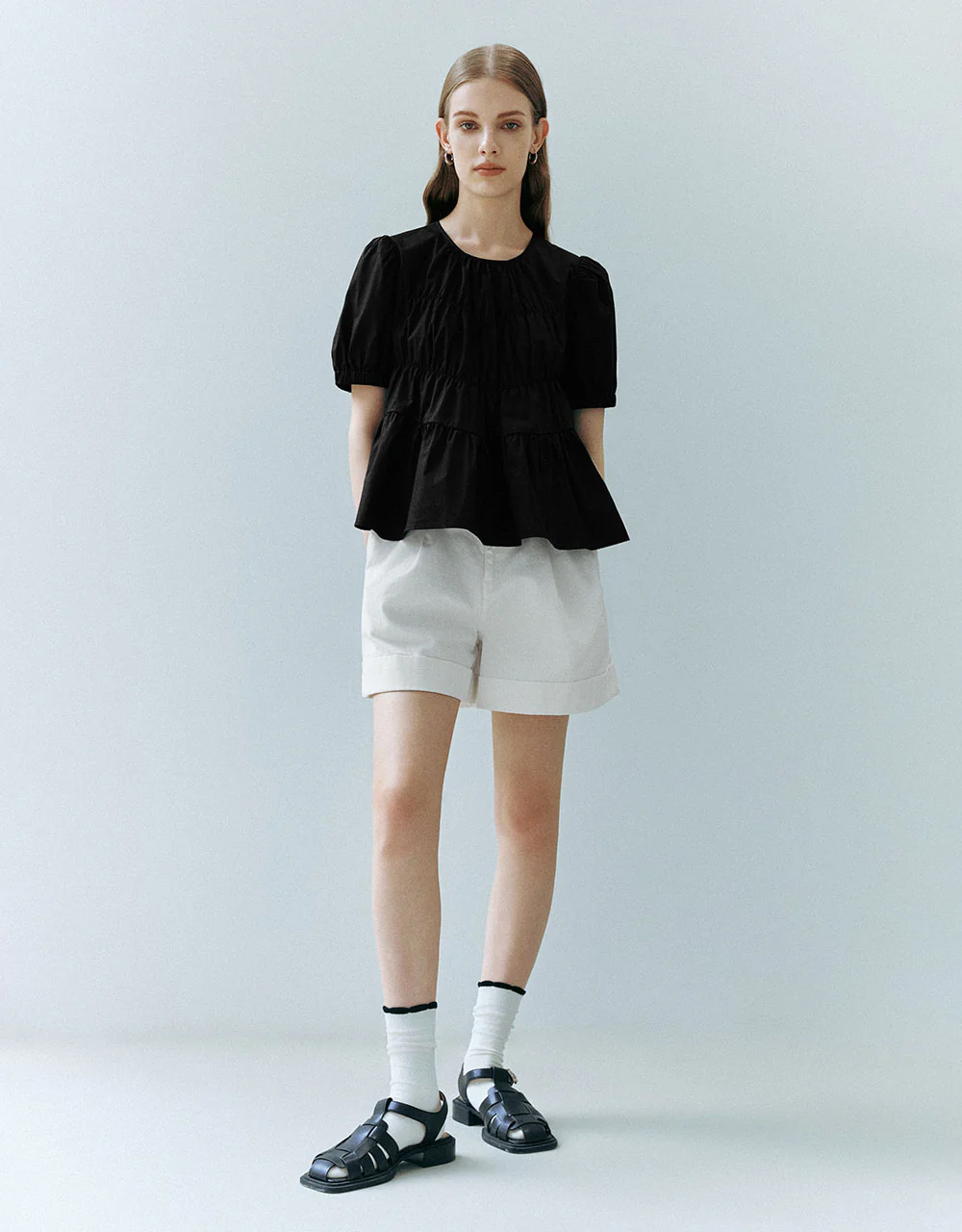 Crew Neck Loose Blouse - Image 8