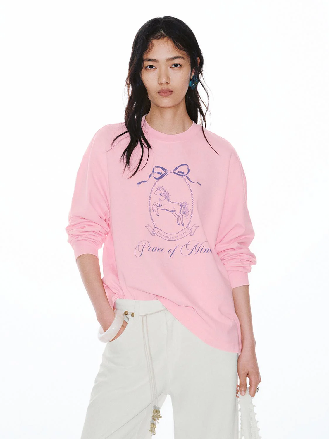 Crew Neck Printed Long Sleeve T-Shirts - Image 4