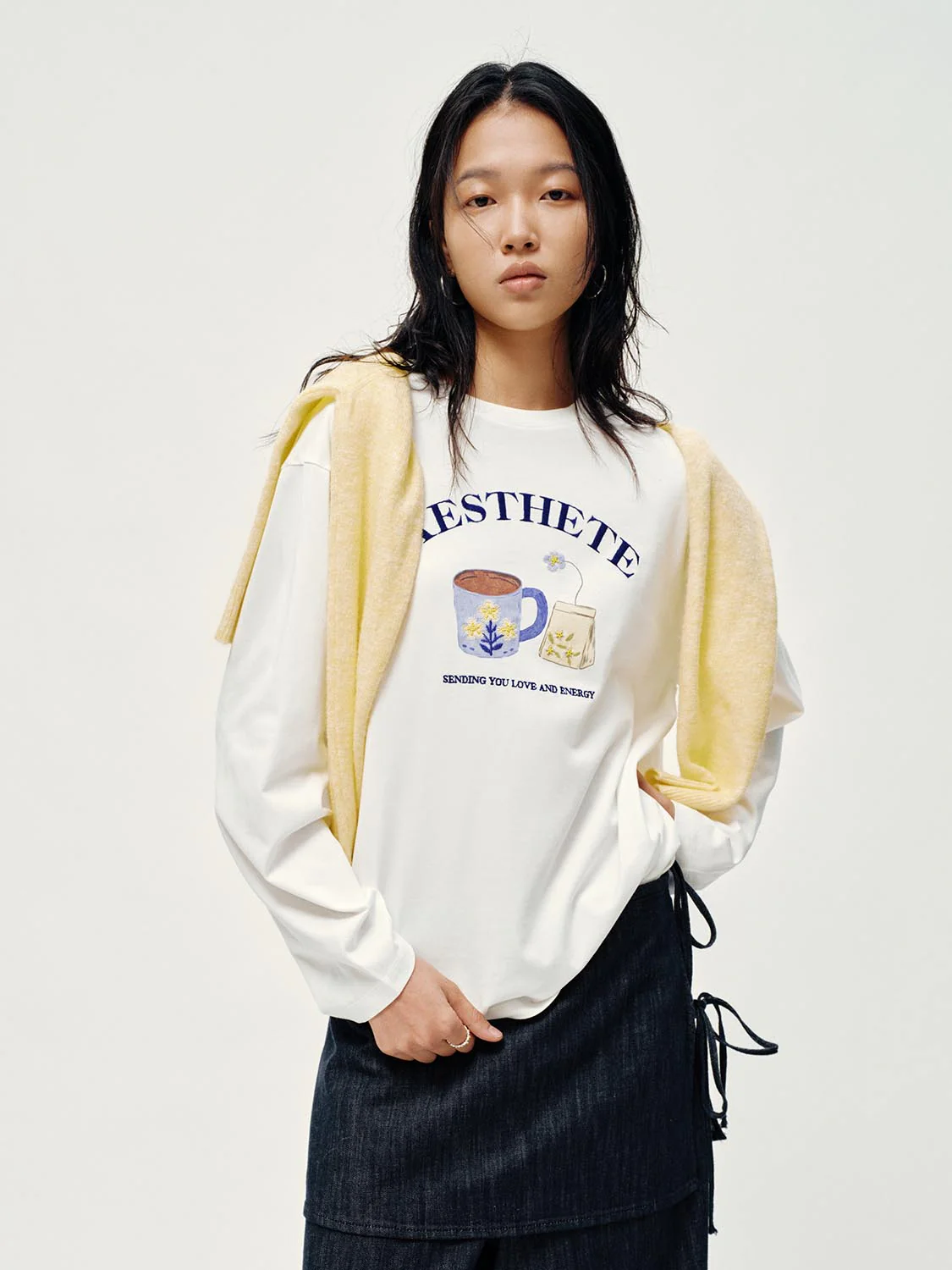 Crew Neck Printed Long Sleeve T-Shirts - Image 9