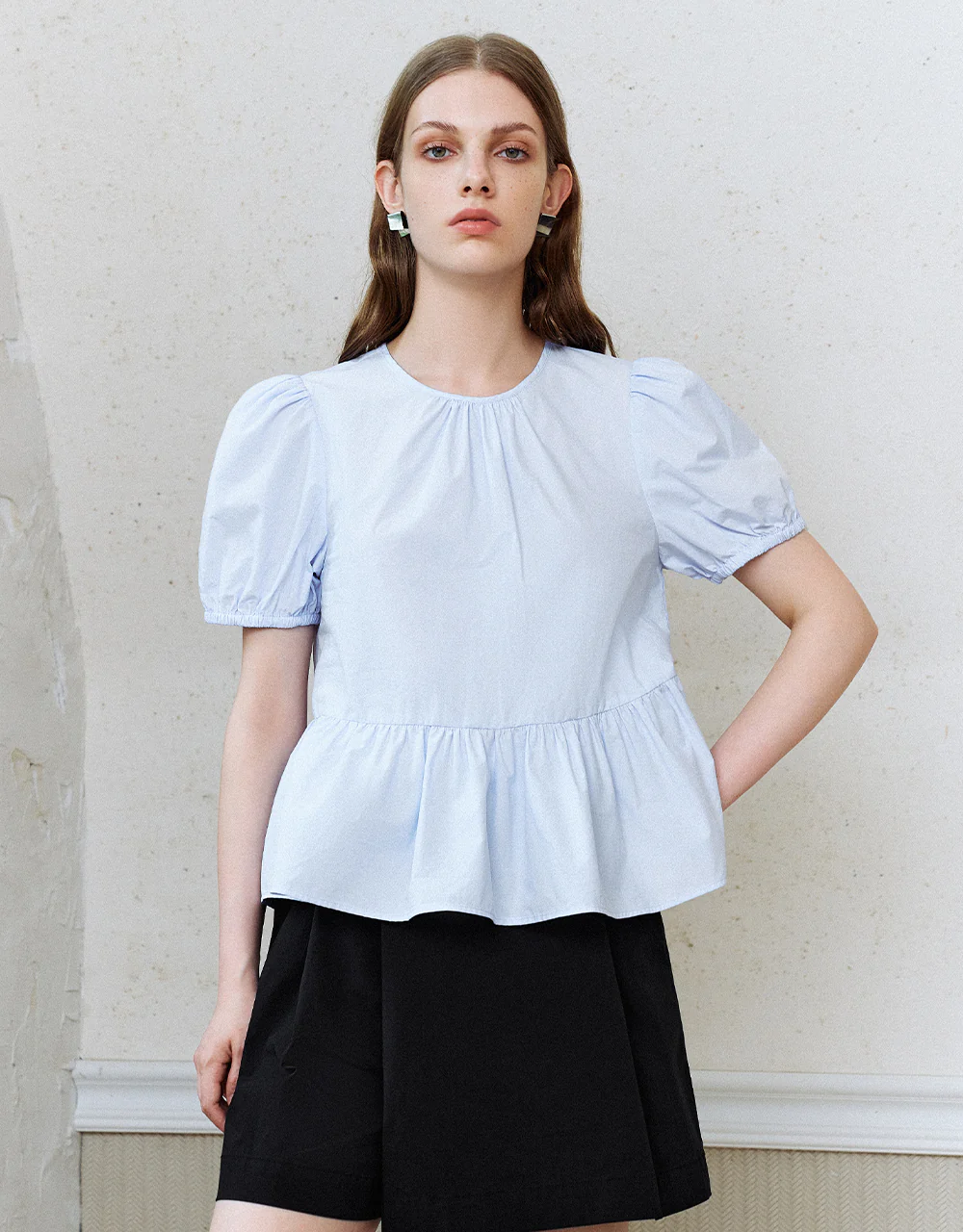 Crew Neck Skater Blouse - Image 9