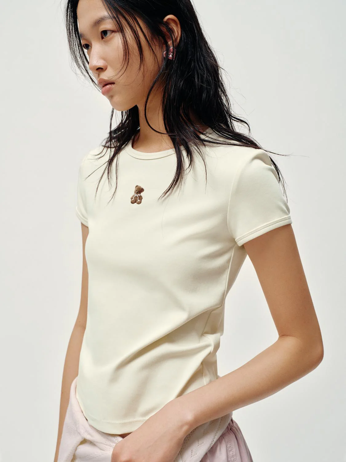 Crew Neck Skinny-Fit T-Shirts - Image 11