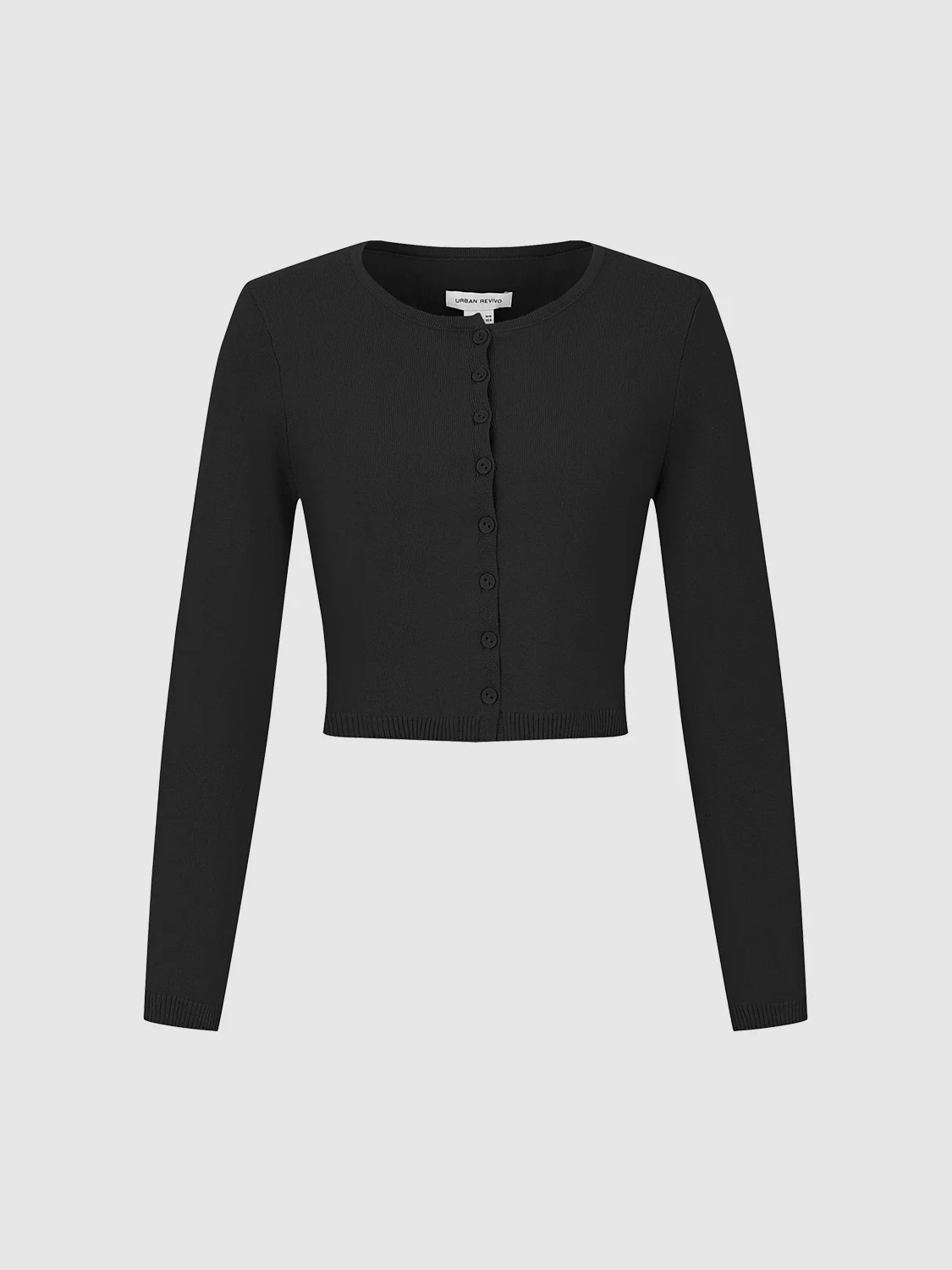 Crew Neck Skinny Knitted Cardigan - Image 8