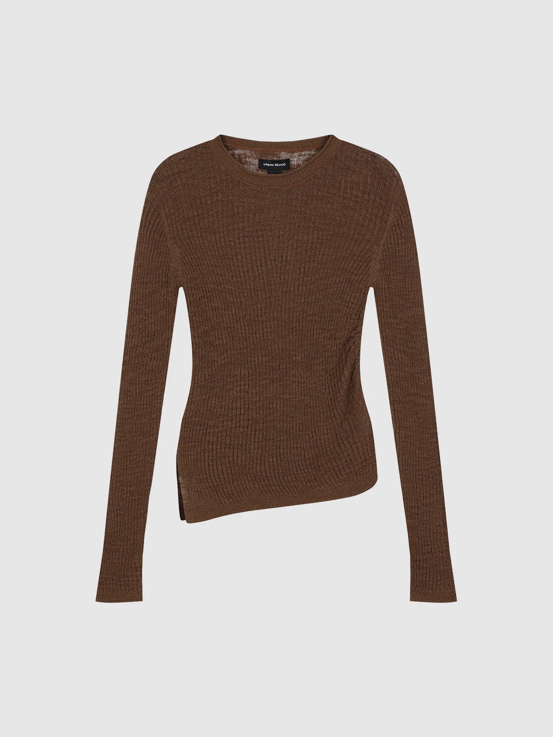 Crew Neck Skinny Knitted T-Shirt - Image 6