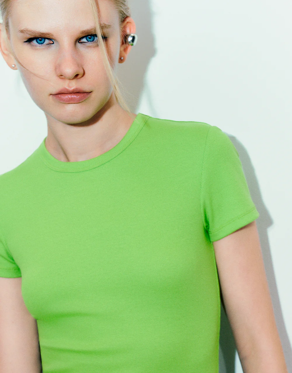 Crew Neck Skinny T-Shirt - Image 19