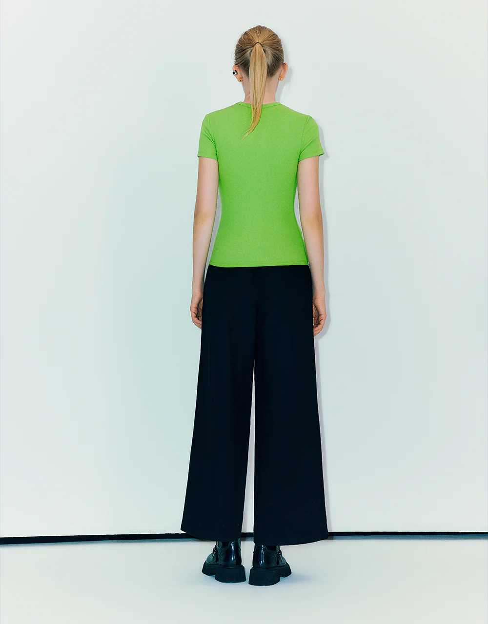 Crew Neck Skinny T-Shirt - Image 22