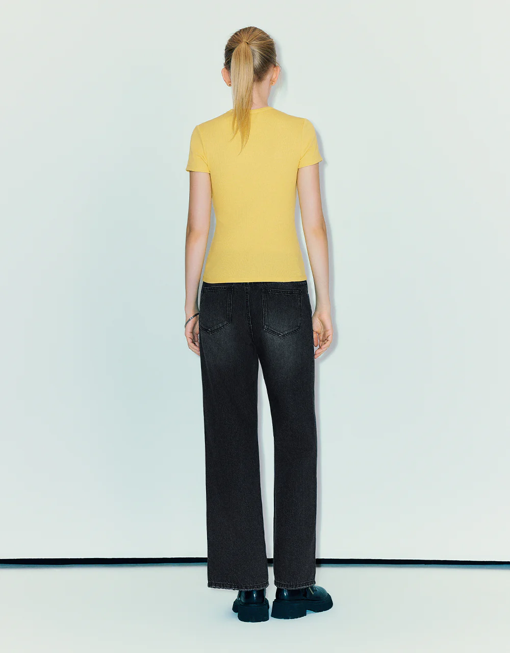 Crew Neck Skinny T-Shirt - Image 30