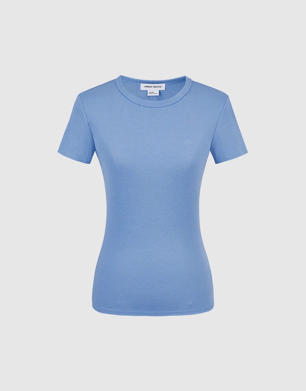 Crew Neck Skinny T-Shirt - Image 36