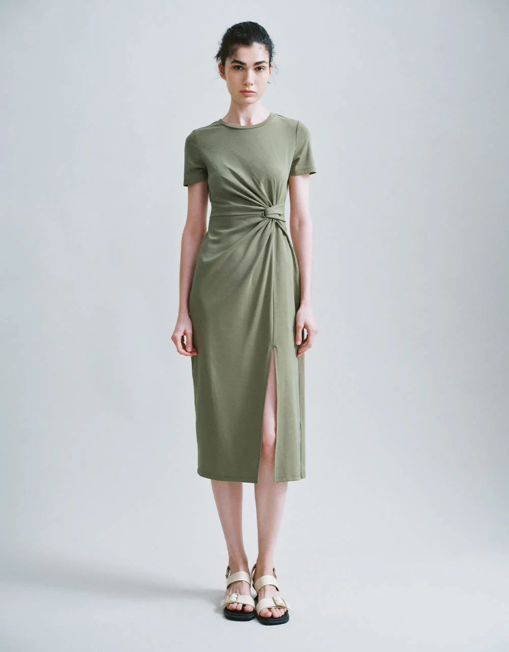 Crew Neck Straight Dress - Image 25