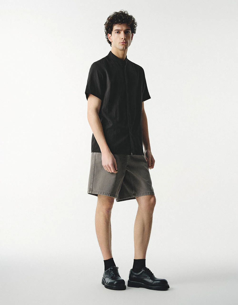 Crew Neck Straight Shirt - Image 24