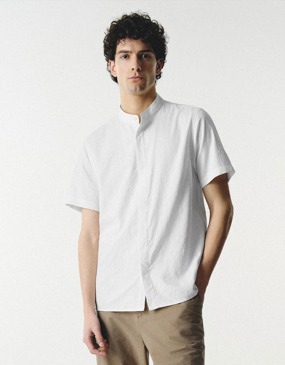 Crew Neck Straight Shirt - Image 9