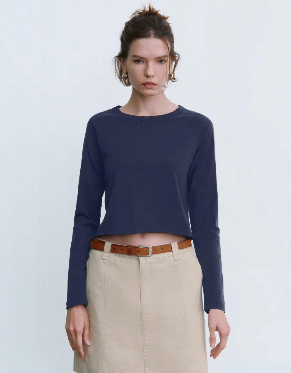 Crew Neck Straight T-Shirt - Image 43