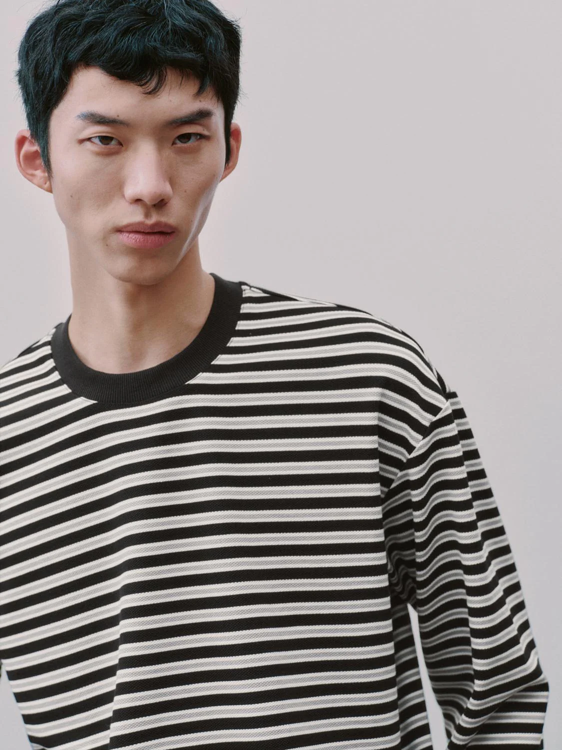 Crew Neck Striped Long Sleeve T-Shirts - Image 19