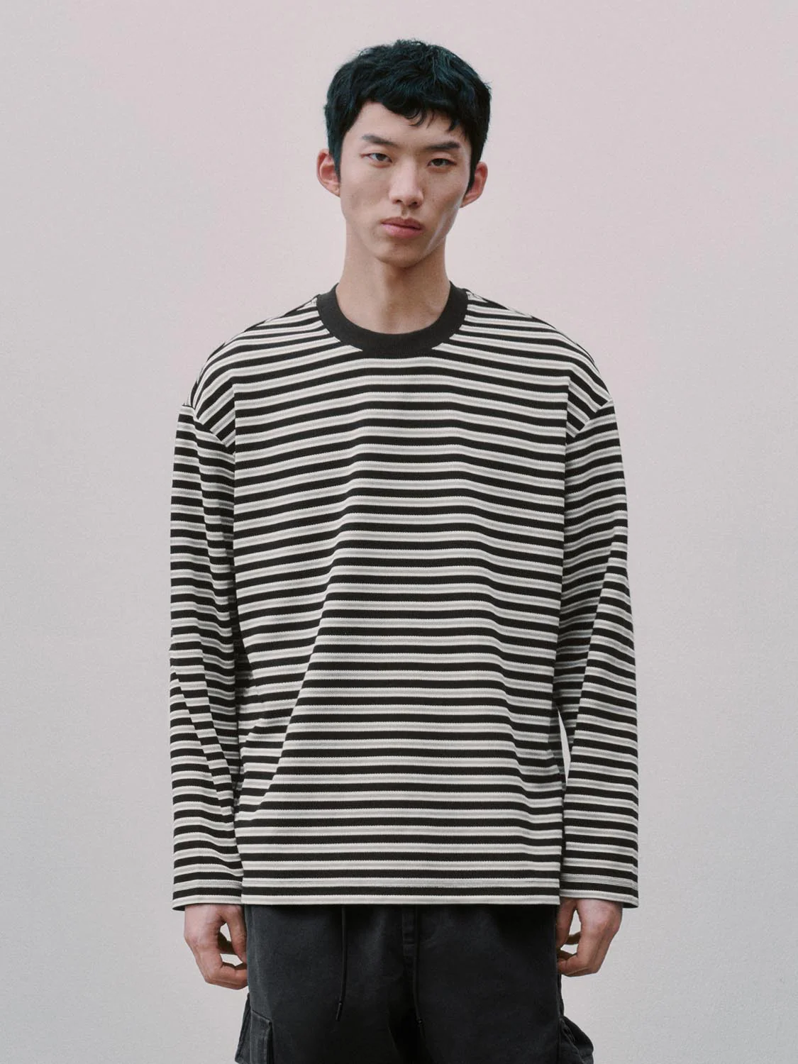 Crew Neck Striped Long Sleeve T-Shirts - Image 27