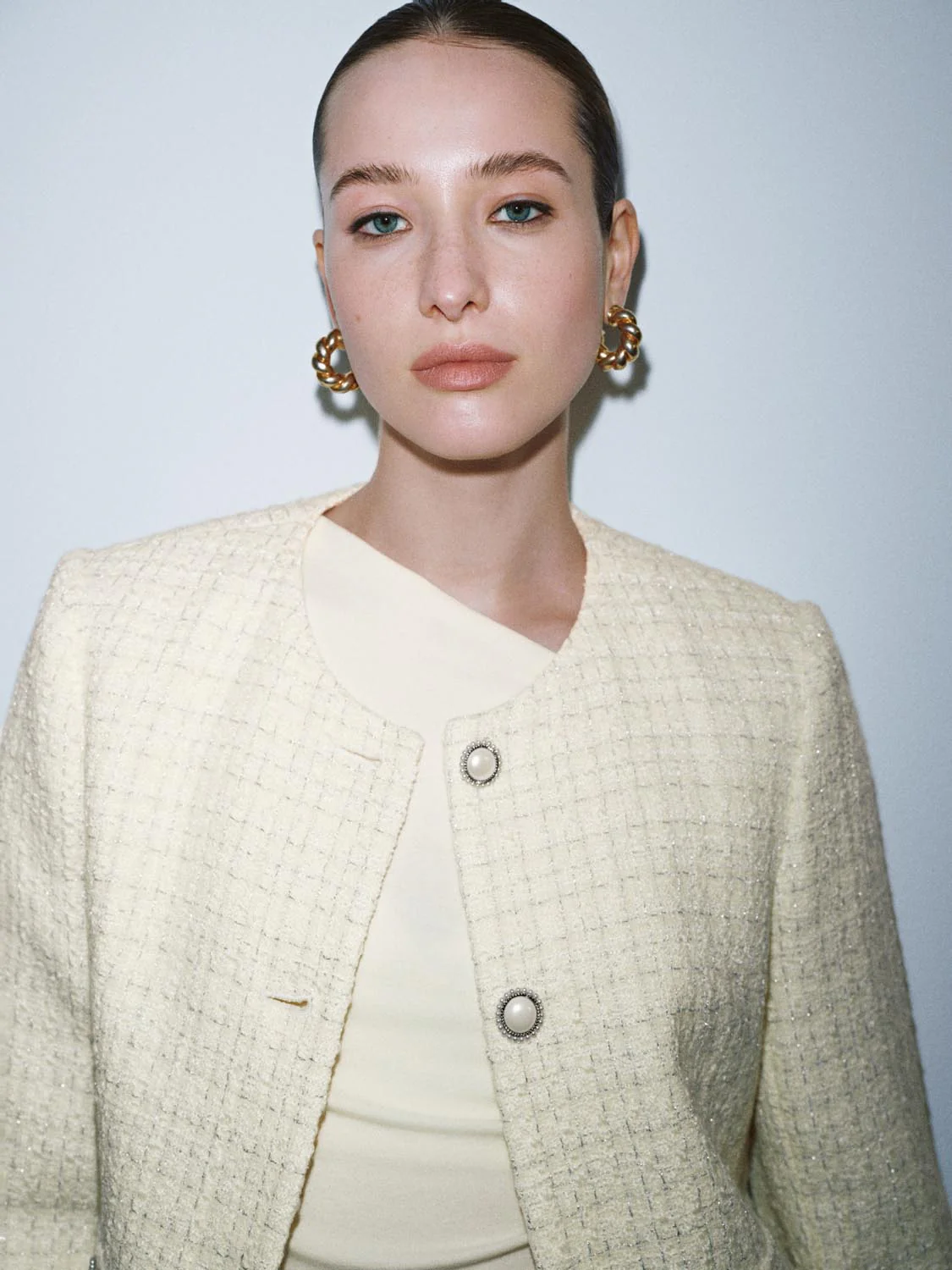 Crew Neck Tweed Jackets - Image 3