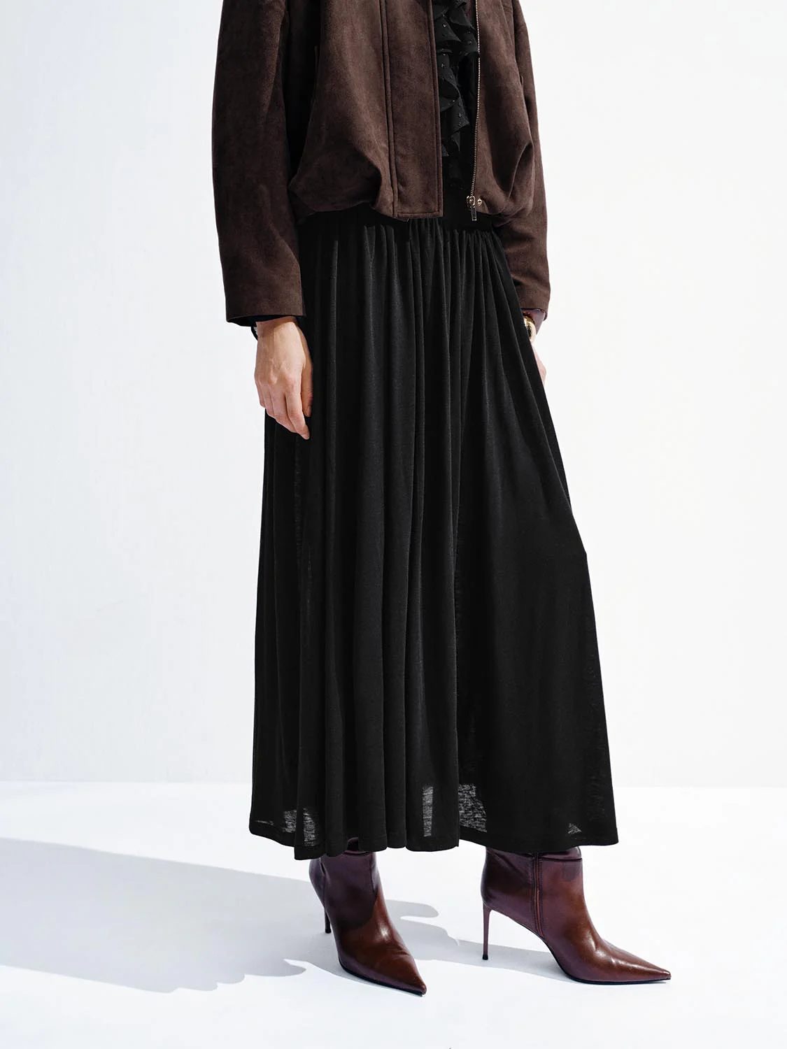 Crinkle A-Line Midi Skirts - Image 19
