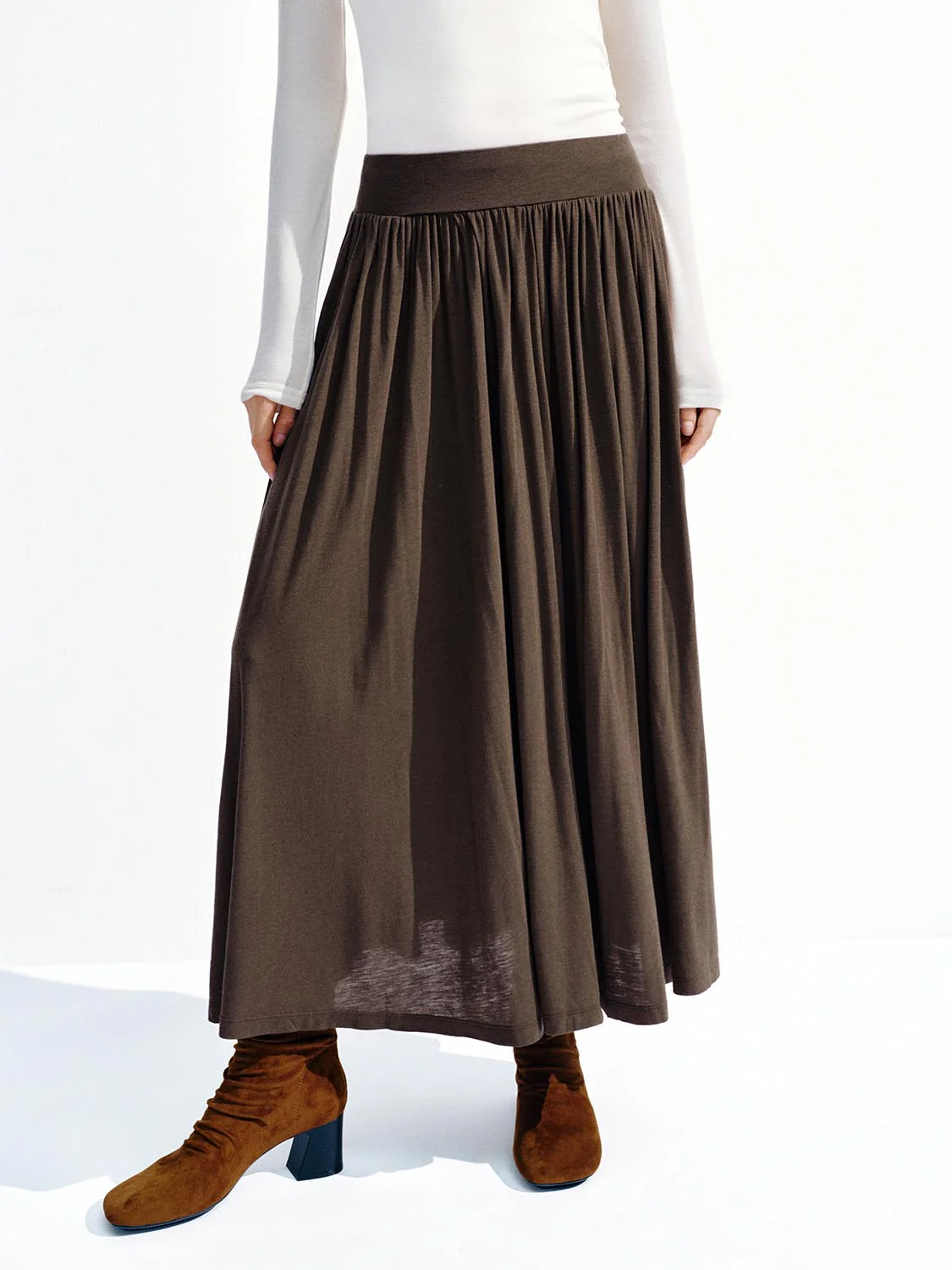 Crinkle A-Line Midi Skirts - Image 26