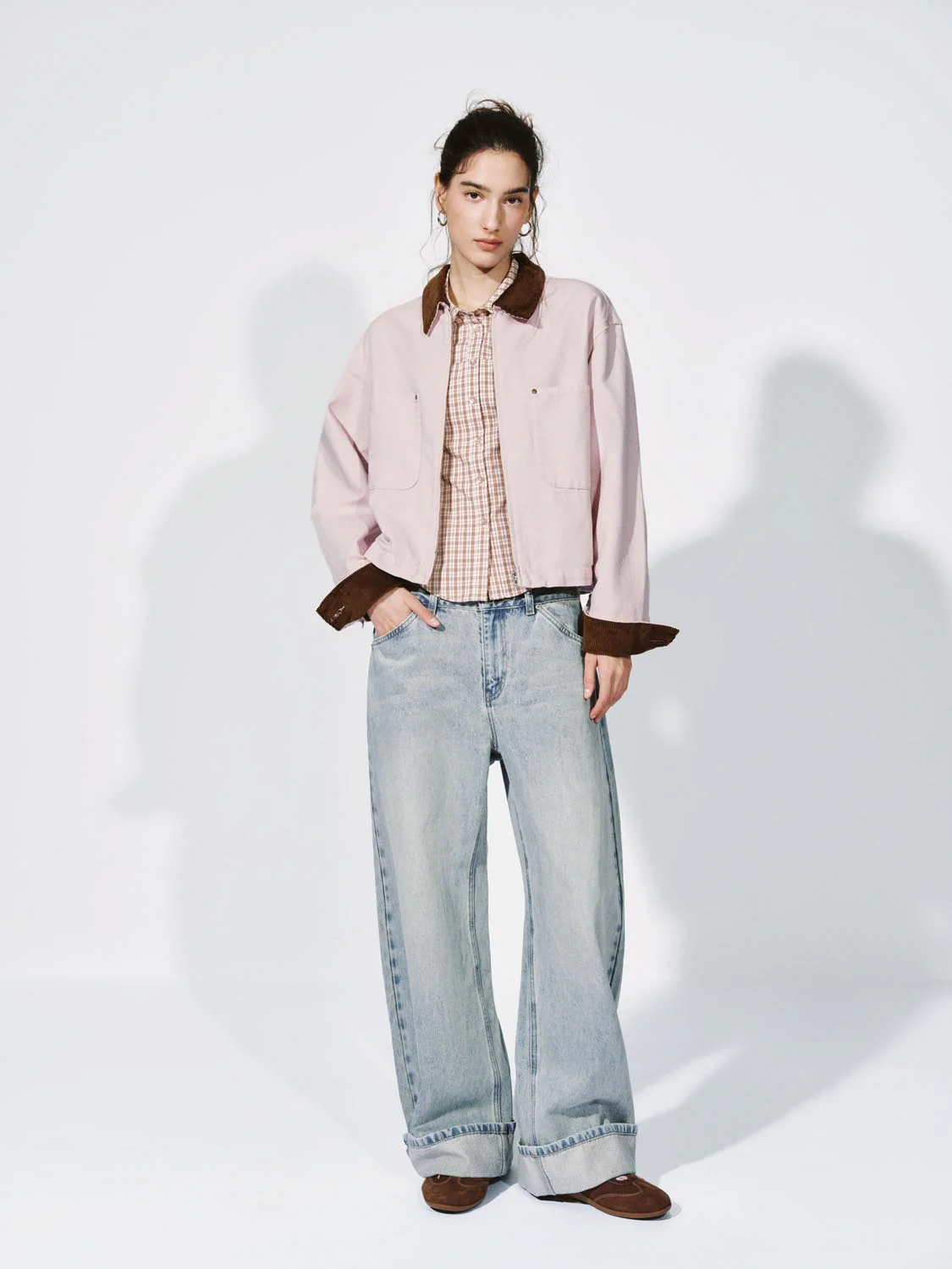 Cuffed Barrel Leg Jeans - Image 7