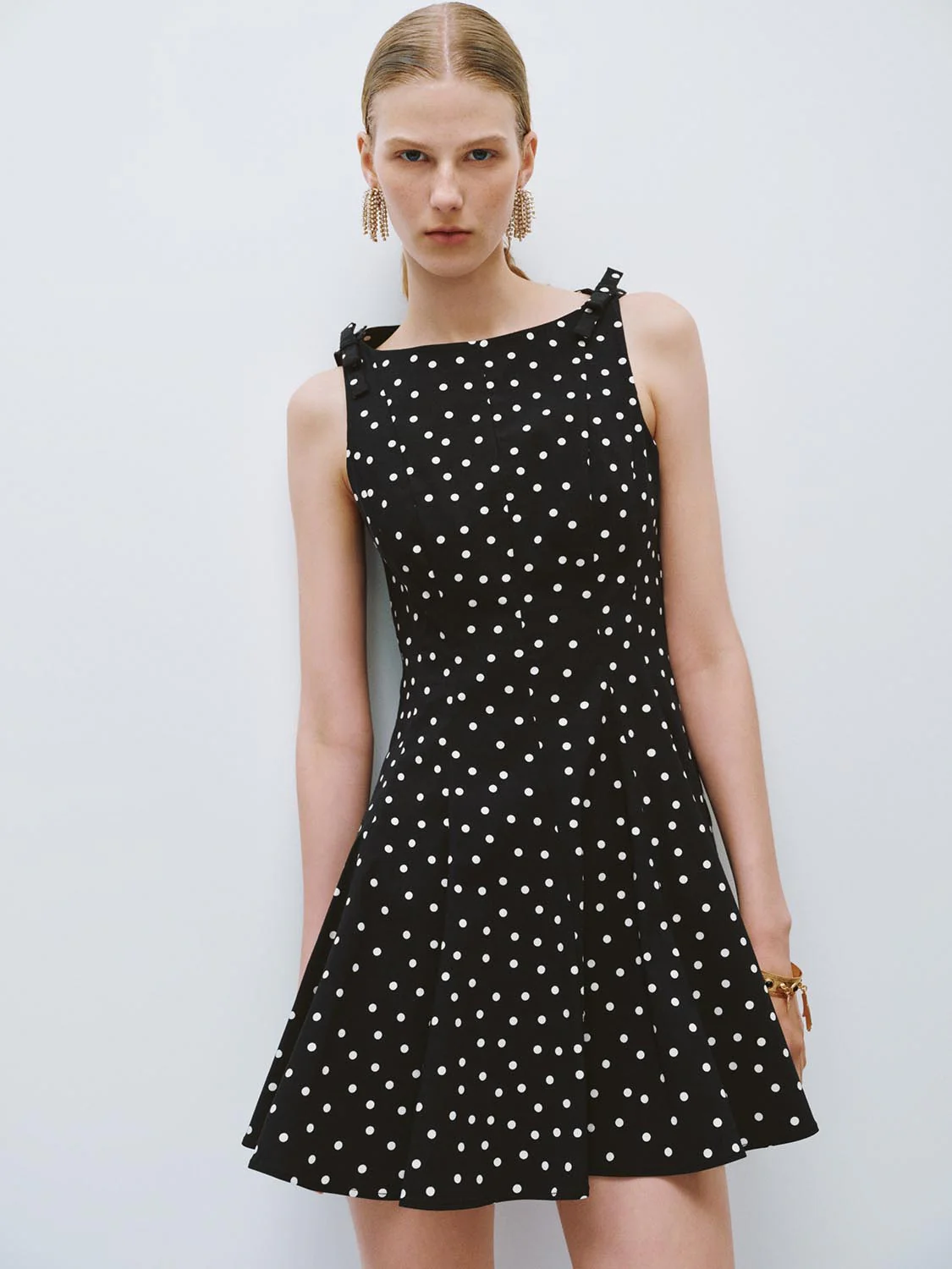 Dotted Flared Dresses - Image 8