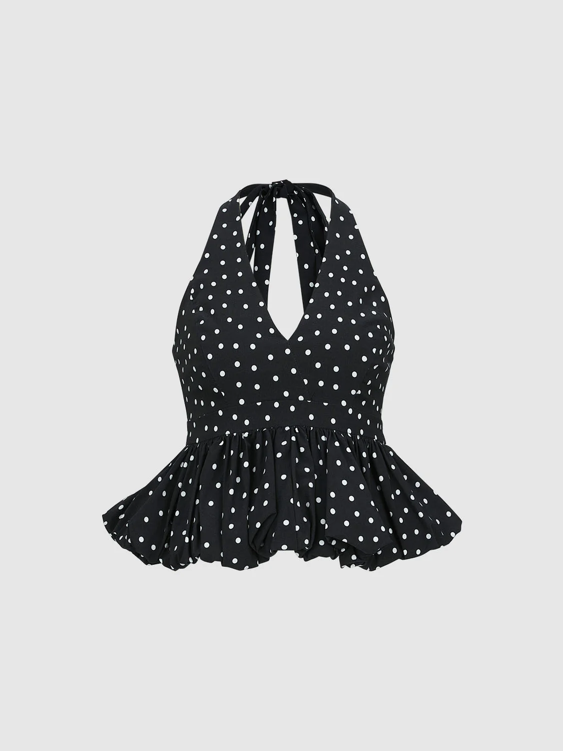Dotted Halter Neck Cami Tops - Image 7