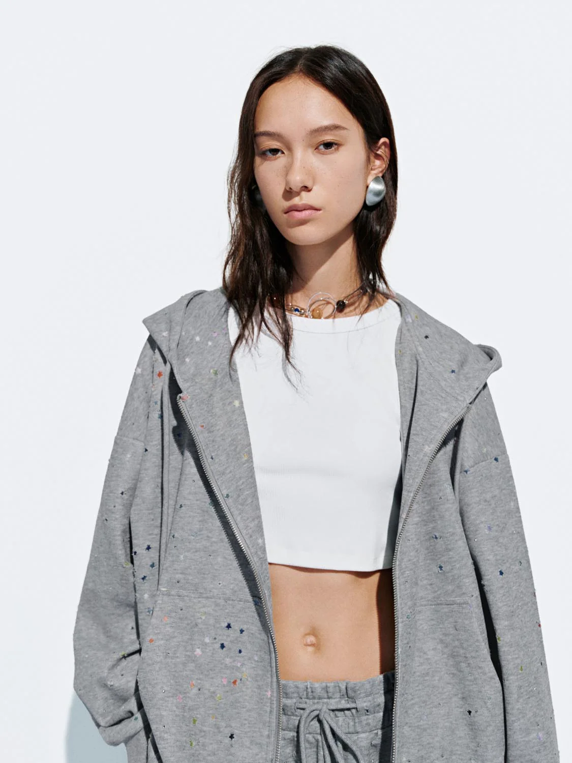 Dotted Oversize Hooded Jackets - Image 3
