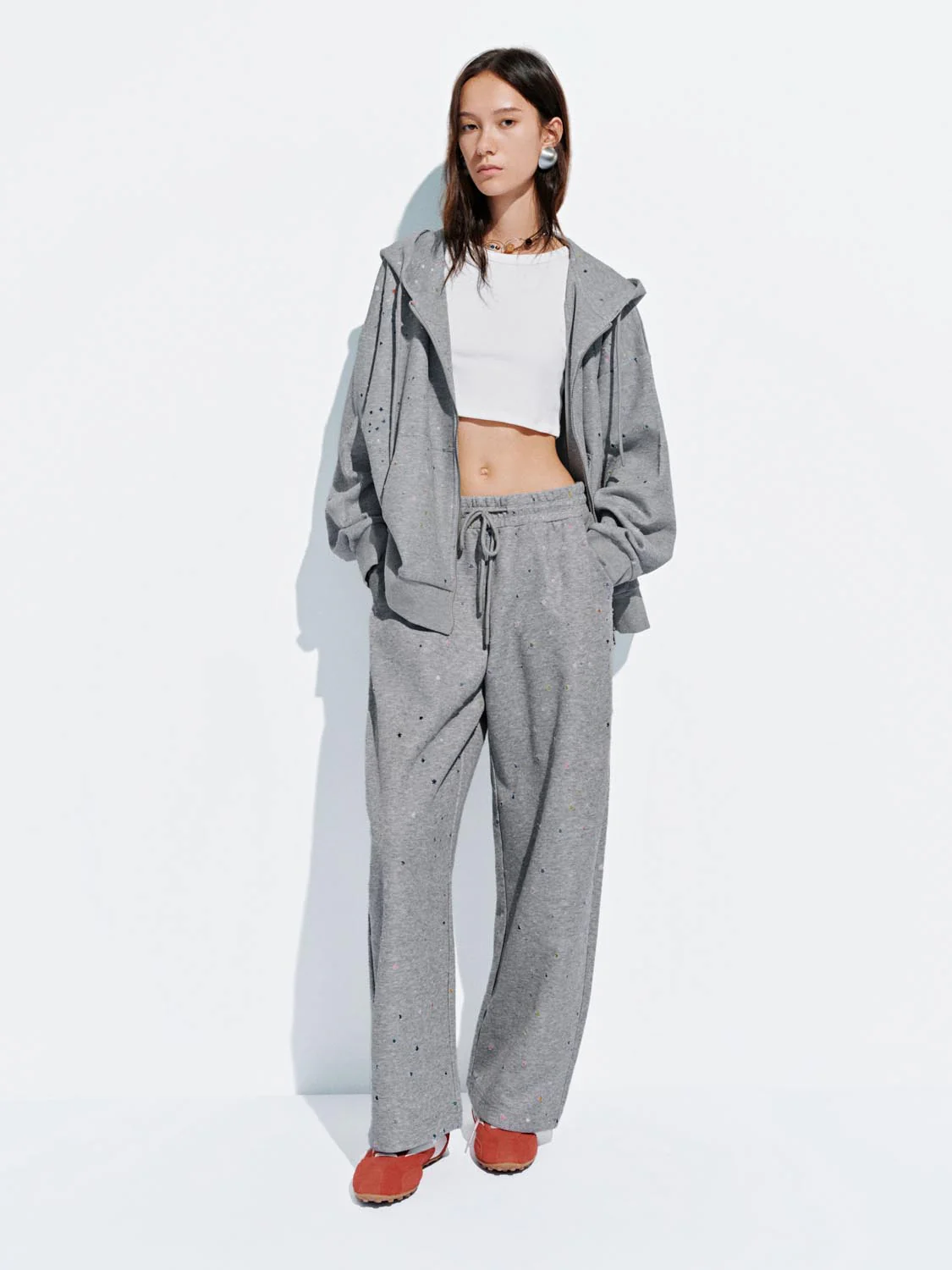 Dotted Oversize Hooded Jackets - Image 4