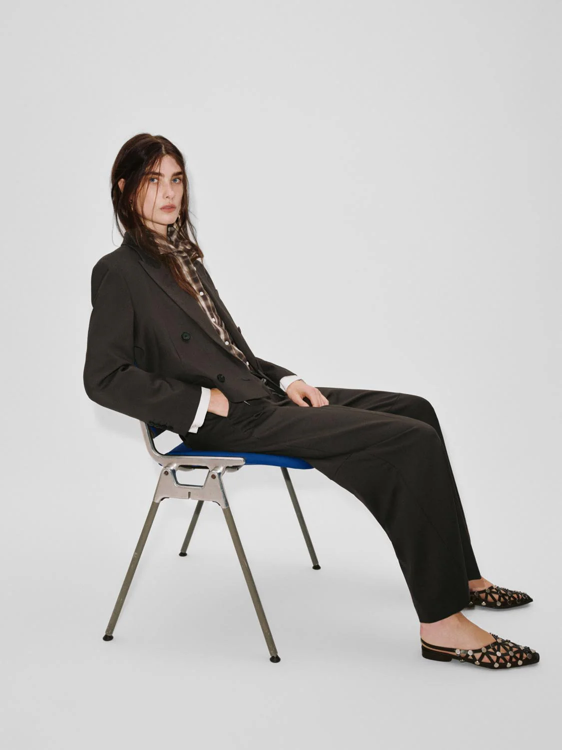 Double Breasted Cropped Blazers - Image 2