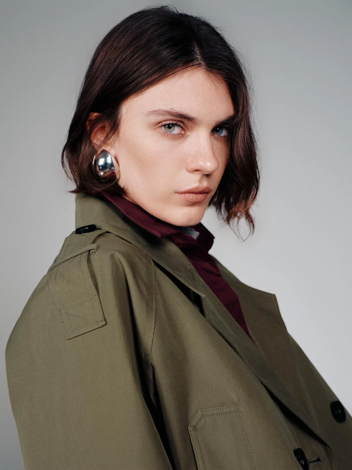 Double Breasted Short Trench Coats - Image 3