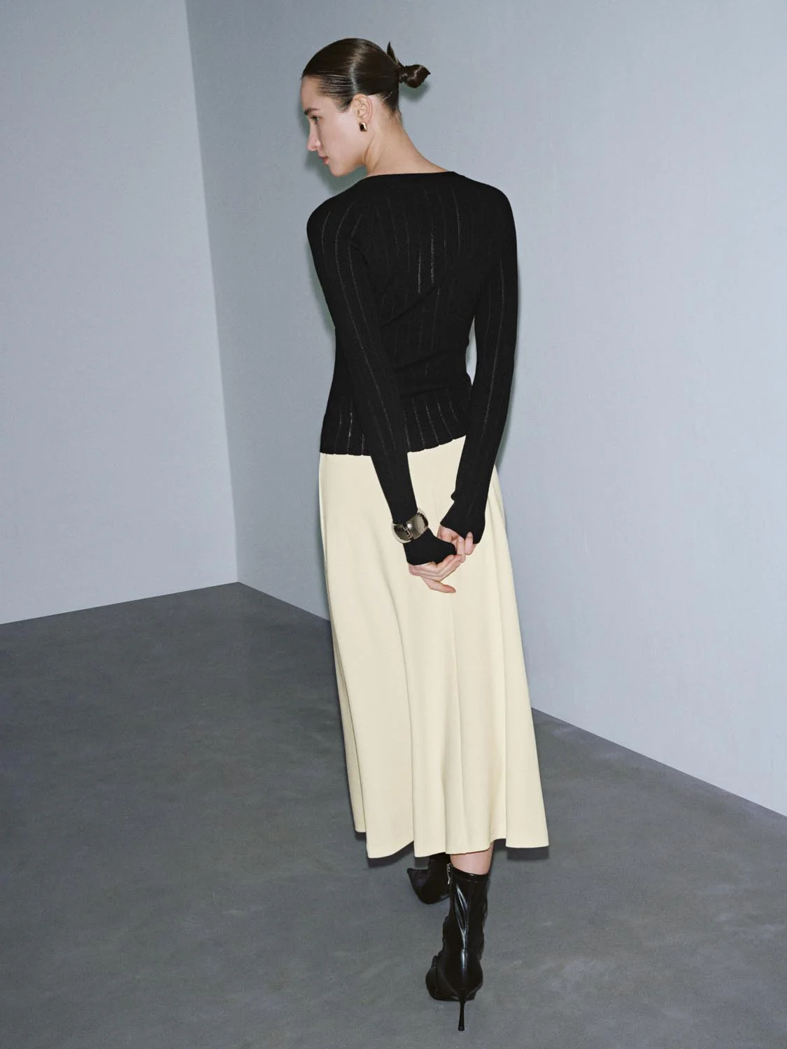 Draped A-Line Midi Skirts - Image 6