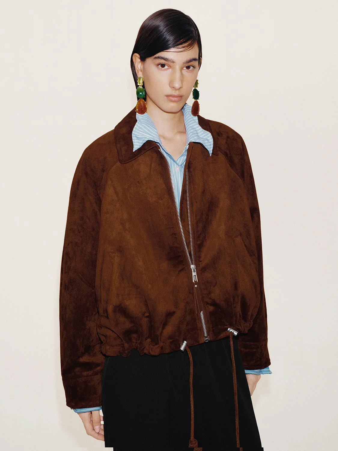 Drawstring Bomber Jackets