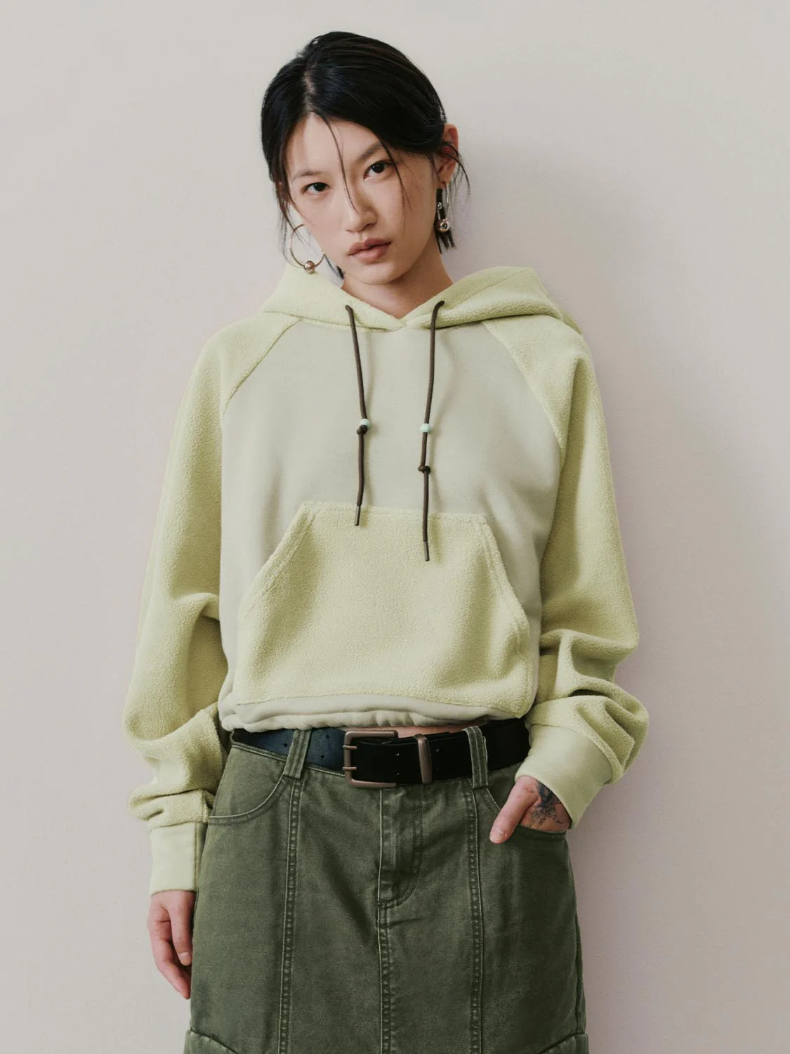 Drawstring Hooded Loose Fit Sweatshirts - Image 9