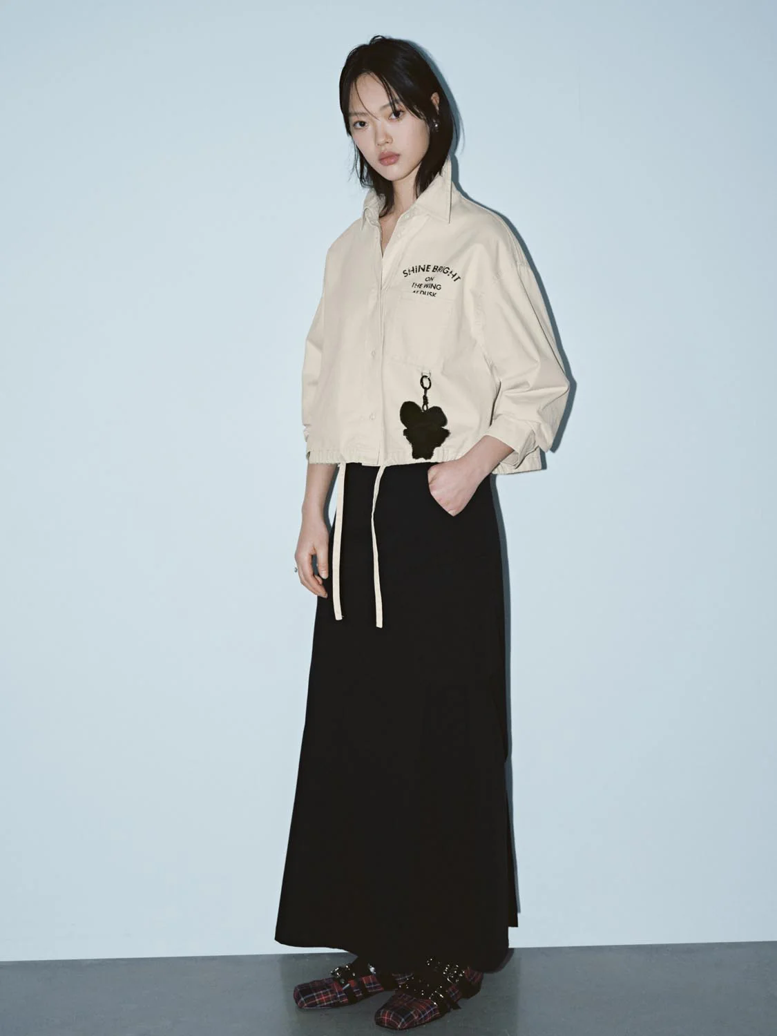 Drawstring Patch Pocket Printed Shirts - Image 5
