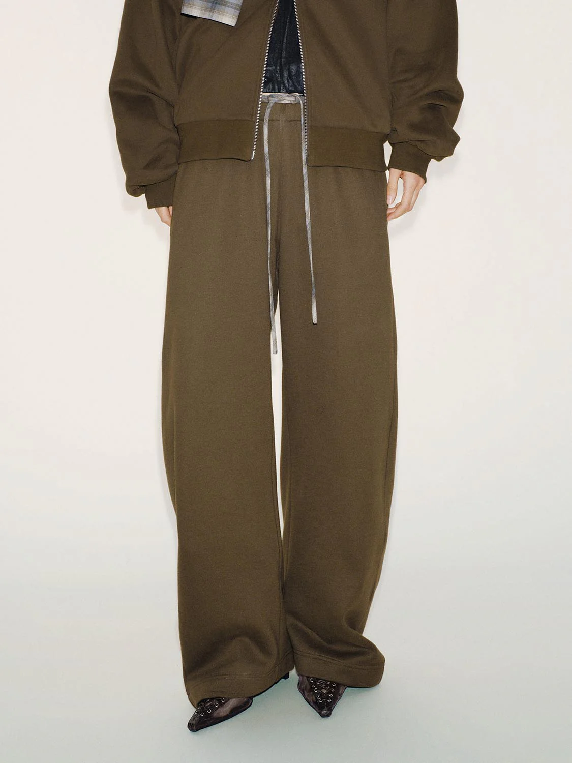 Drawstring Pull On Barrel Leg Pants