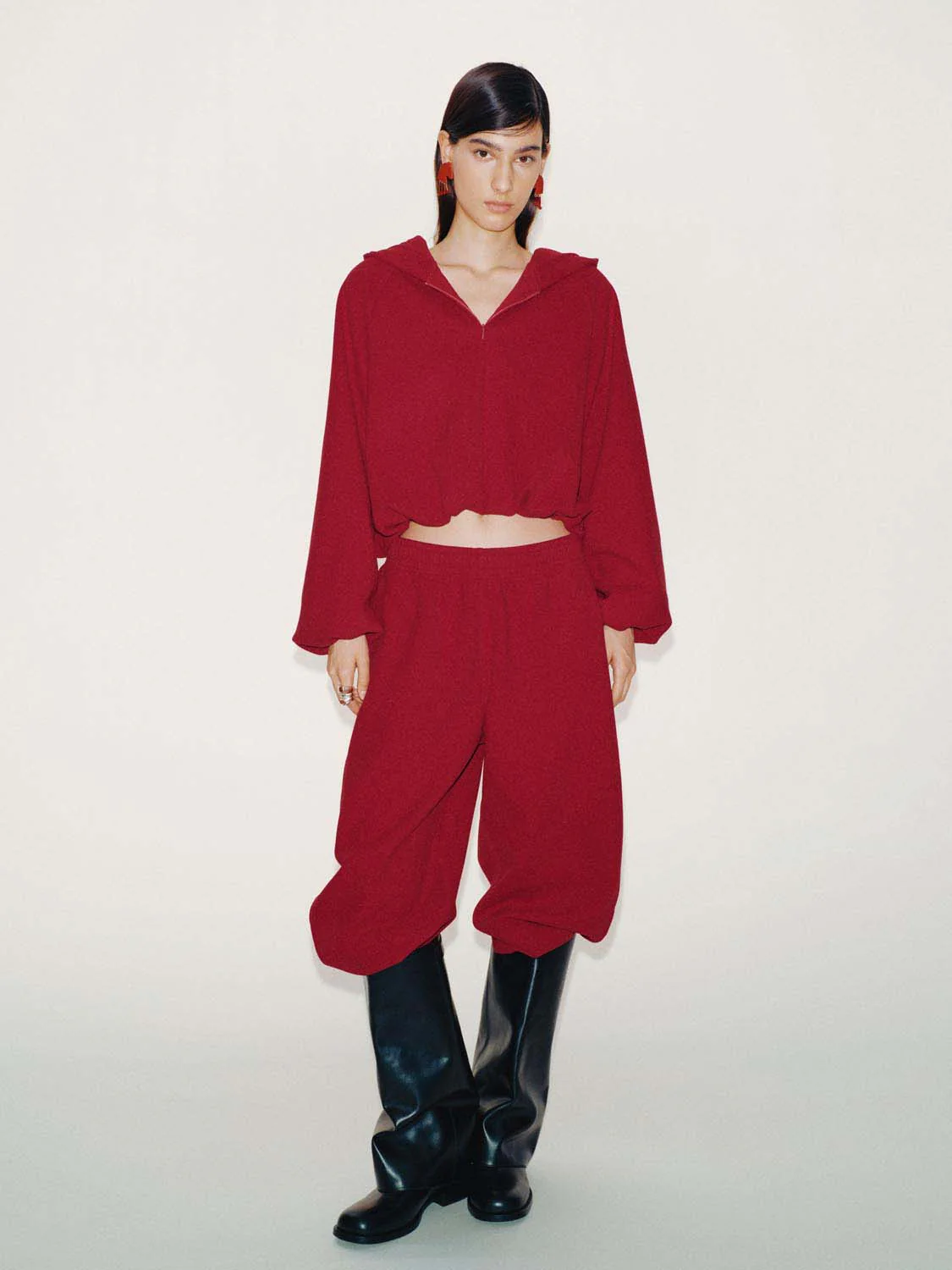 Drawstring Pull On Barrel Leg Pants - Image 6