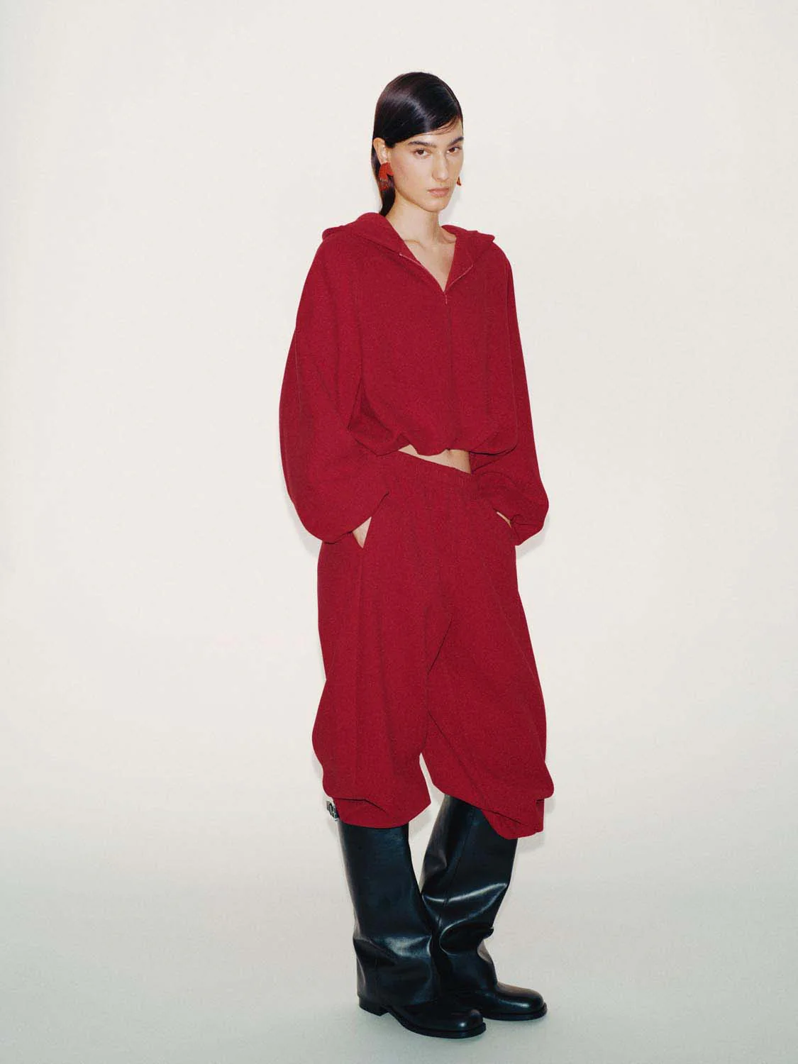 Drawstring Pull On Barrel Leg Pants - Image 7