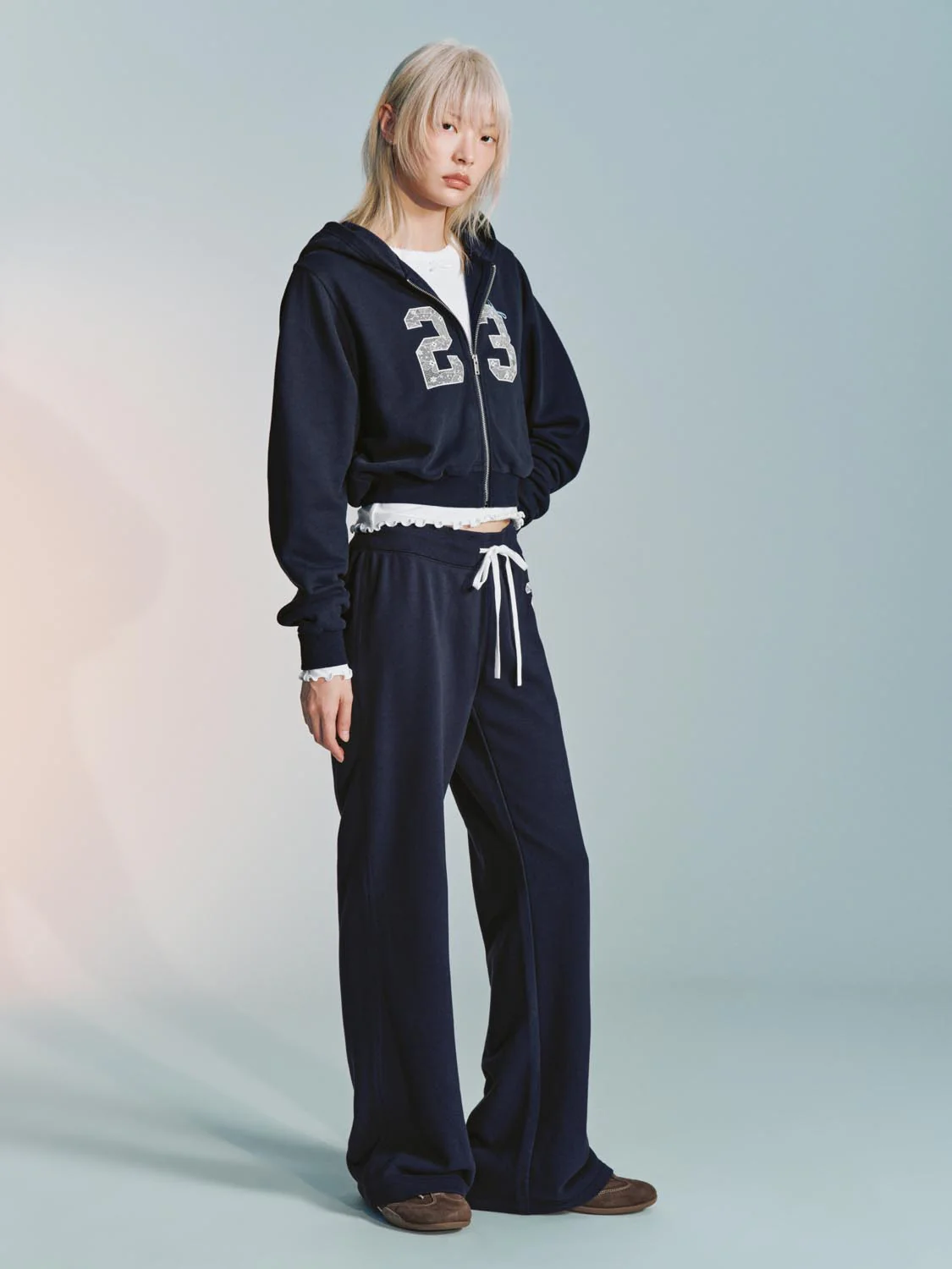 Drawstring Pull On Flare Leg Pants - Image 14