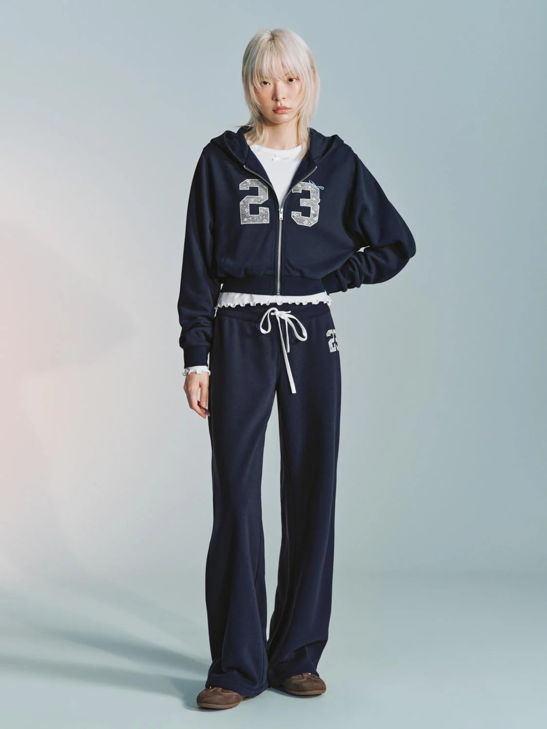 Drawstring Pull On Flare Leg Pants - Image 15