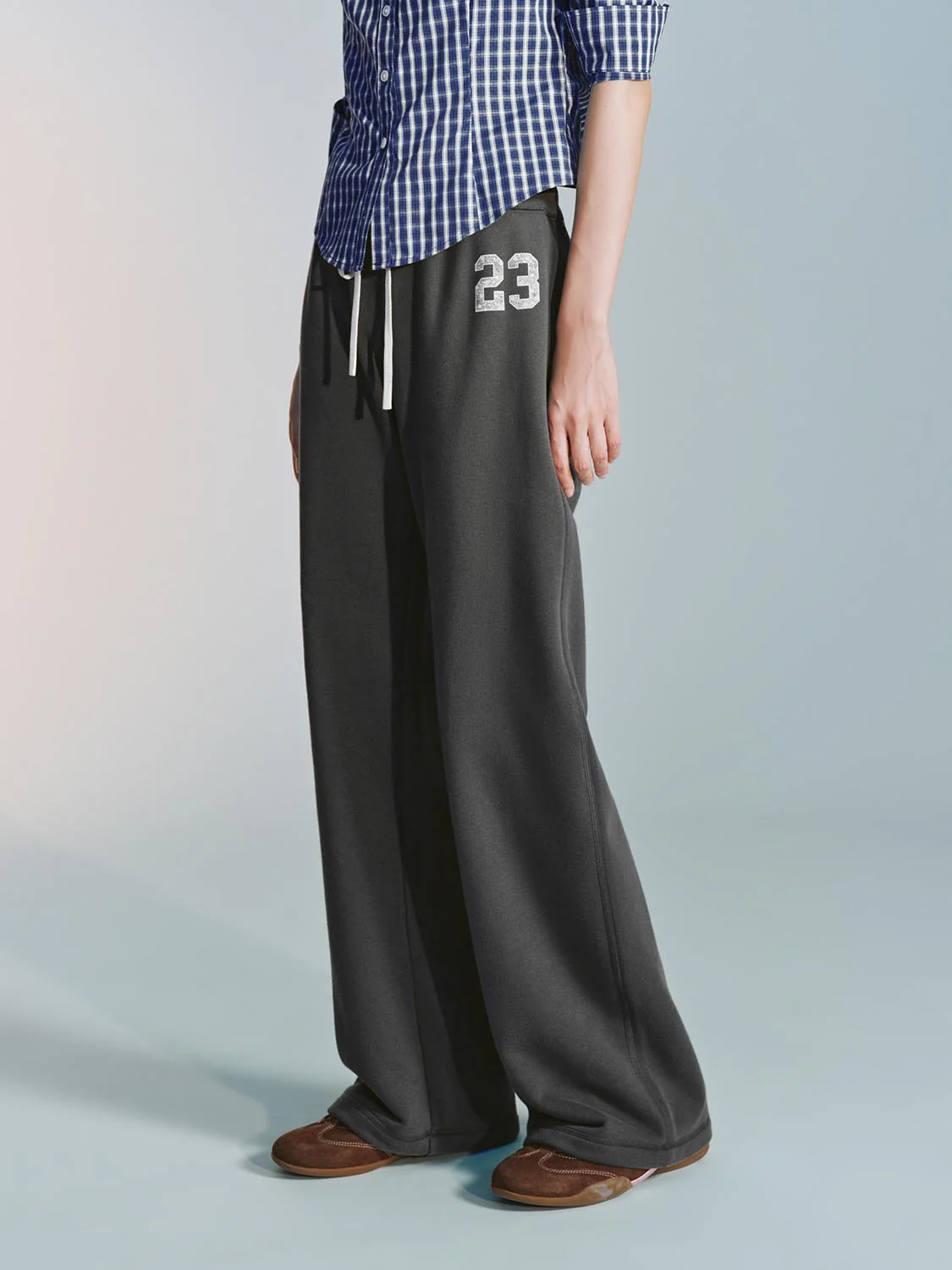Drawstring Pull On Flare Leg Pants - Image 19