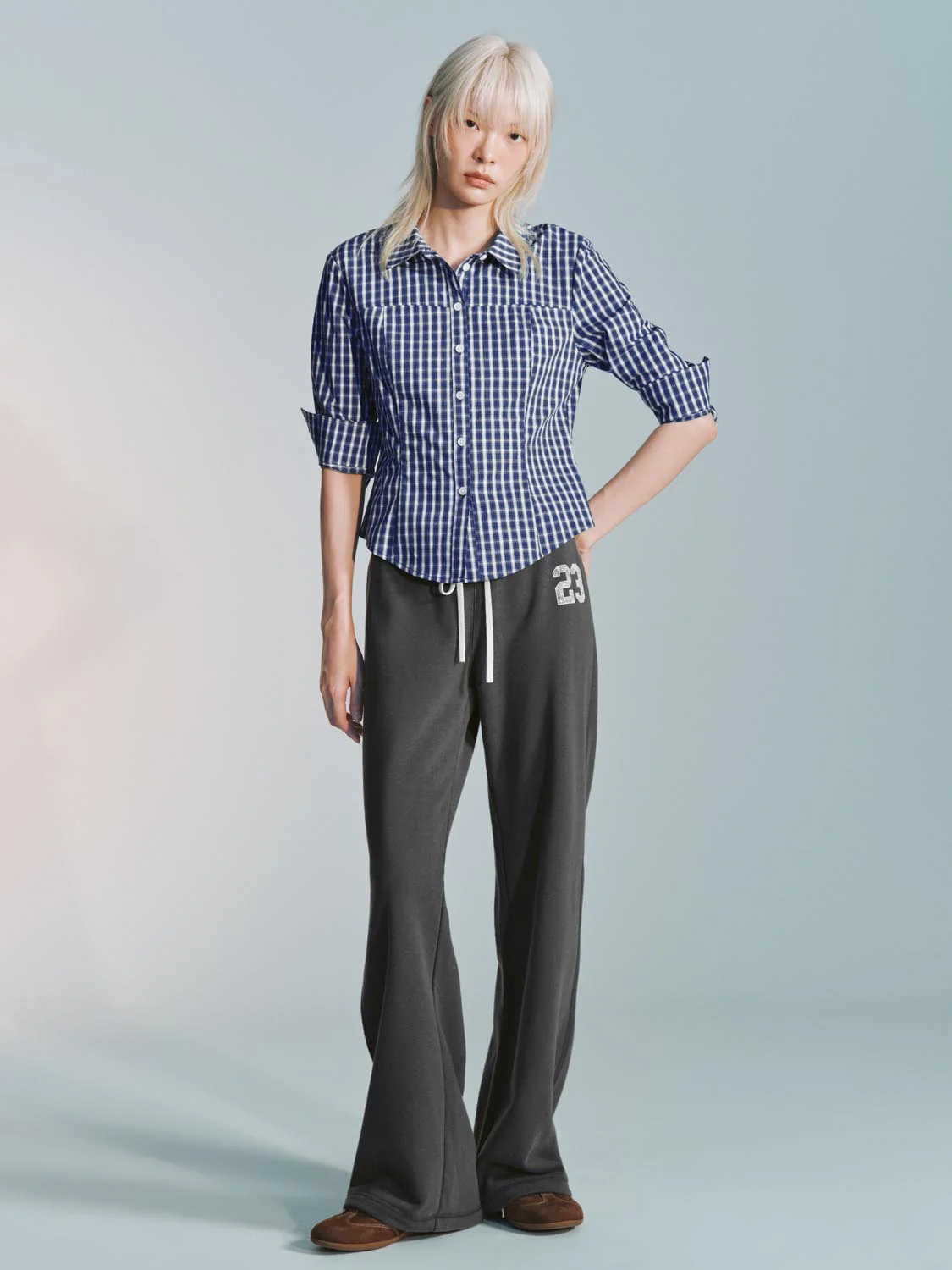 Drawstring Pull On Flare Leg Pants - Image 22