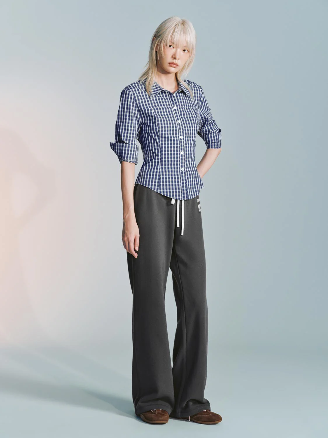 Drawstring Pull On Flare Leg Pants - Image 23