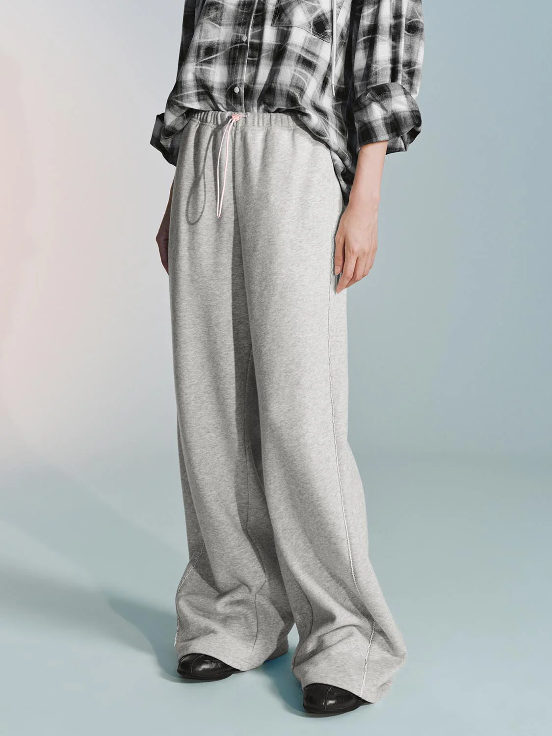 Drawstring Pull On Straight Pants - Image 3