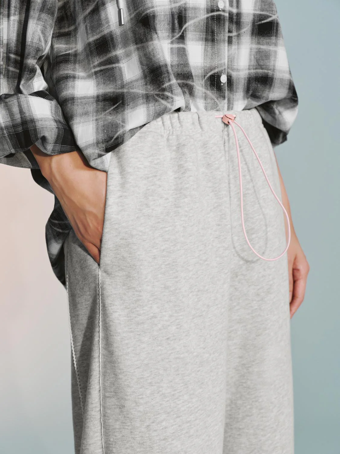 Drawstring Pull On Straight Pants - Image 5