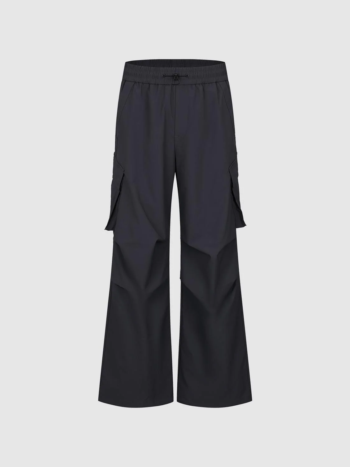 Drawstring Pull On Wide Leg Cargo Pants - Image 4
